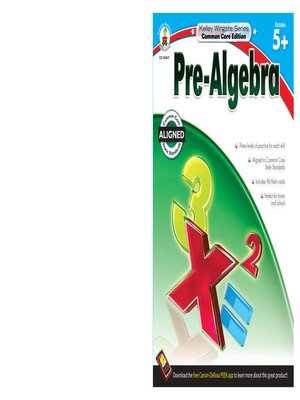 cover image of Pre-Algebra, Grades 5 - 12